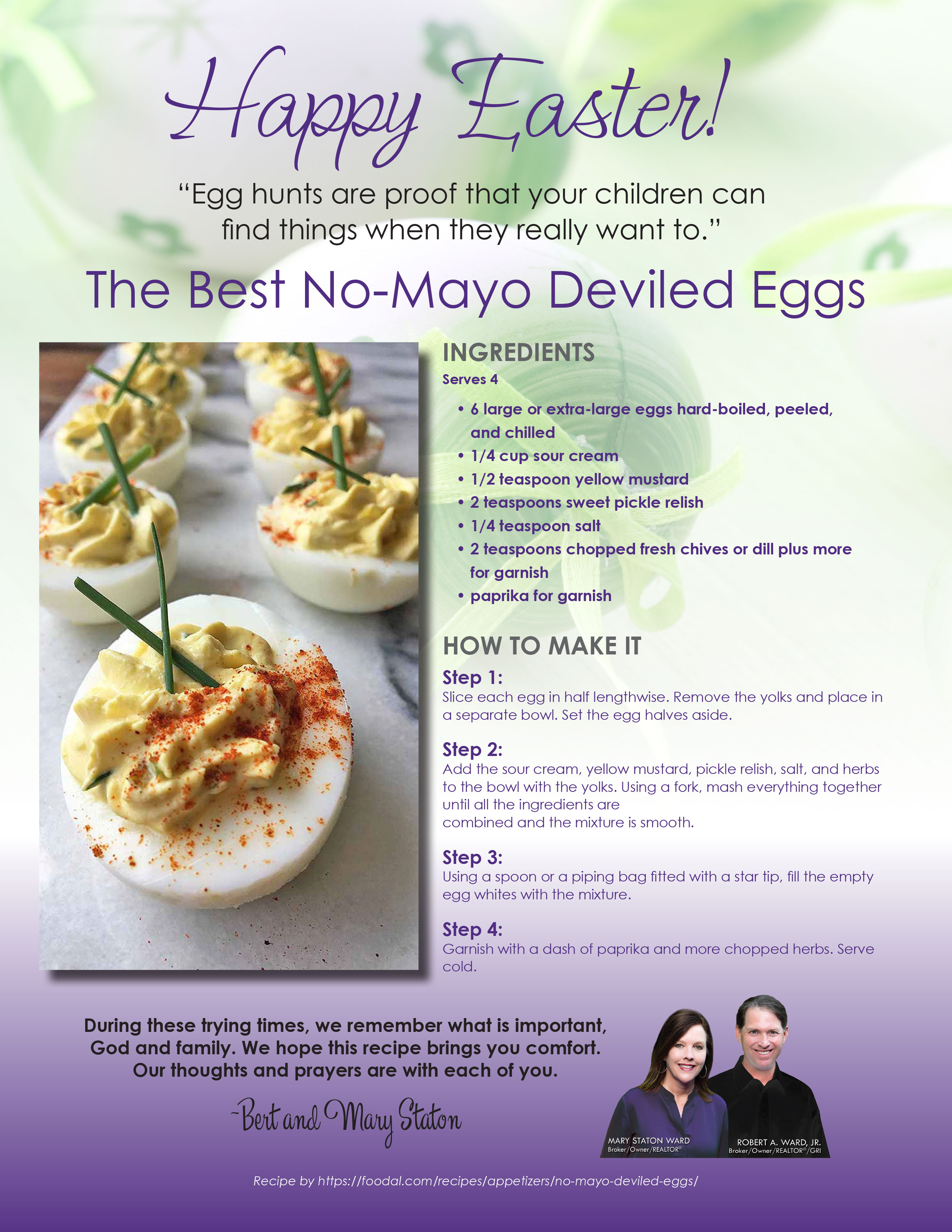 Sour Cream Egg Recipe Flyer